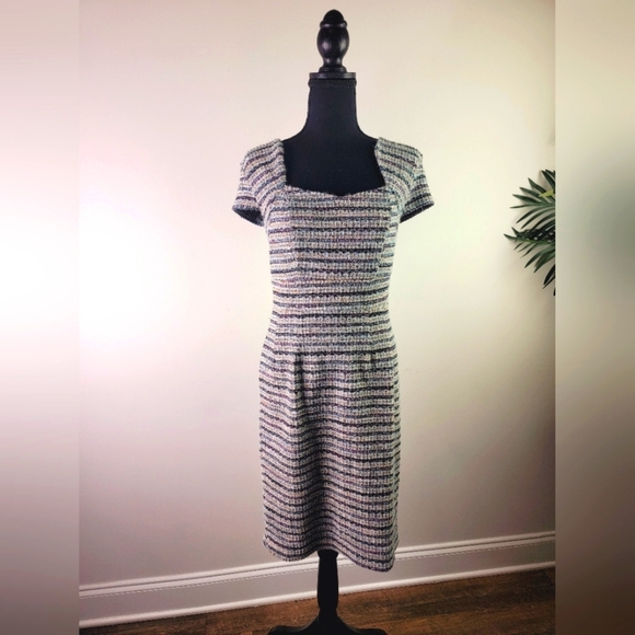 Grace Karin Dresses & Skirts - Grace Karin Tweed Flounce Feminine Gray Casual Dress with cap sleeves sz M